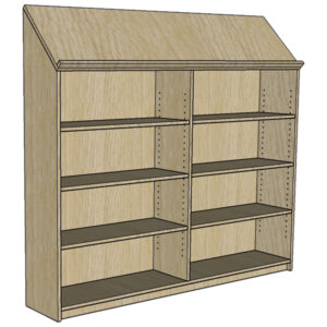 Library Bookcase with slanted top