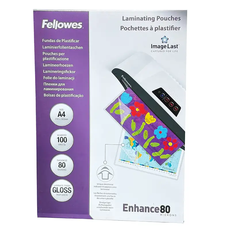 1258 Fellows Laminating A4 Gloss 80micron