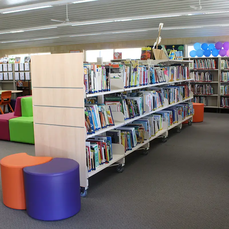 Hydestor flat shelves on rollaways
