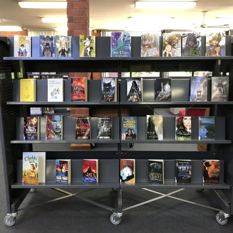 Hydestor paperback shelf front on