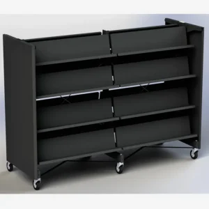 Paperback display shelving 2 bay rollaway