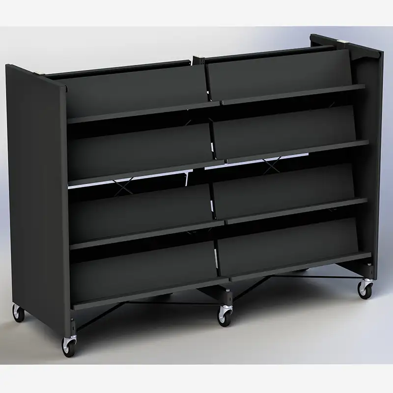 Paperback display shelving 2 bay rollaway