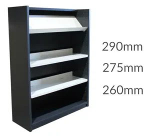 Universal Library Shelving 1200 Plinth 1display&2flat&base