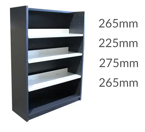 Universal Library Shelving 1200 Plinth 3flat&base