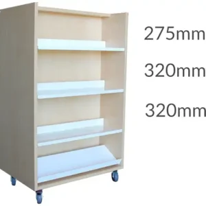 Universal Library Shelving 1500 Castors 3flat&1display
