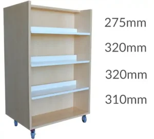 Universal Library Shelving 1500 Castors 3flat&base