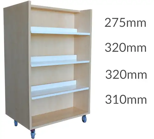 Universal Library Shelving 1500 Castors 3flat&base