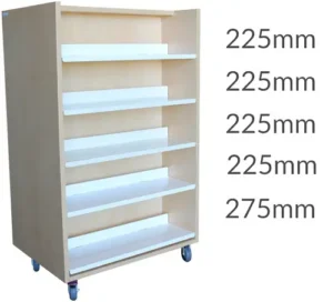 Universal Library Shelving 1500 Castors 5flat