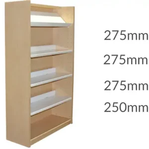 Universal Library Shelving 1500 Plinth 1display&3flat&base