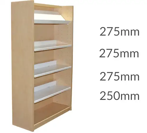 Universal Library Shelving 1500 Plinth 1display&3flat&base