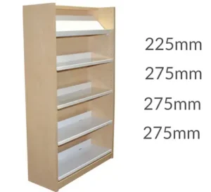 Universal Library Shelving 1500 Plinth 1display&4flat