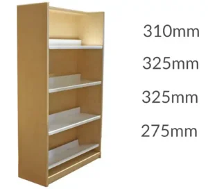 Universal Library Shelving 1500 Plinth 3flat&uptilt
