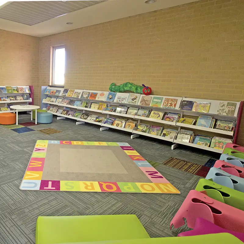 6 bay picture book shelving