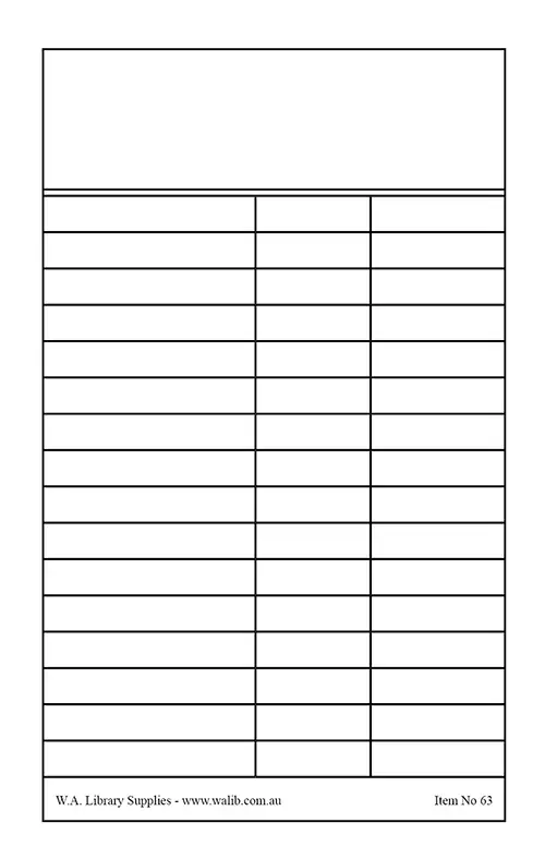 63 School Borrower Cards