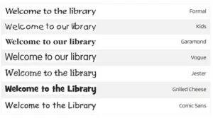 Font Styles For Custom Perspex Signage