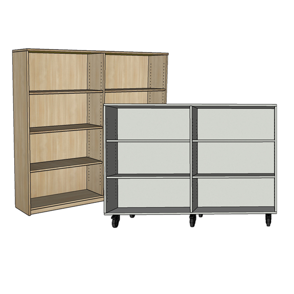 Straight Top Library Bookcases