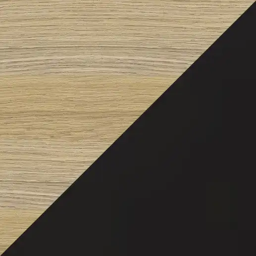 Natural Oak Top With Black Powdercoat Base