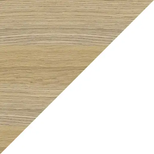 Natural Oak Top With White Powdercoat Base