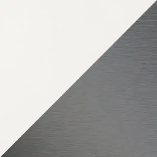 Natural White Top With Stainless Steel Base