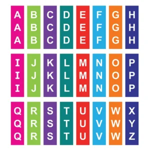 Library Fiction Sticker Acrylic Divider Multi Colour Set