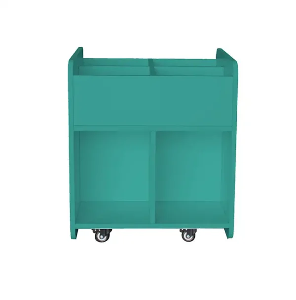 7208 Mobile Library Browser bookcase in Teal