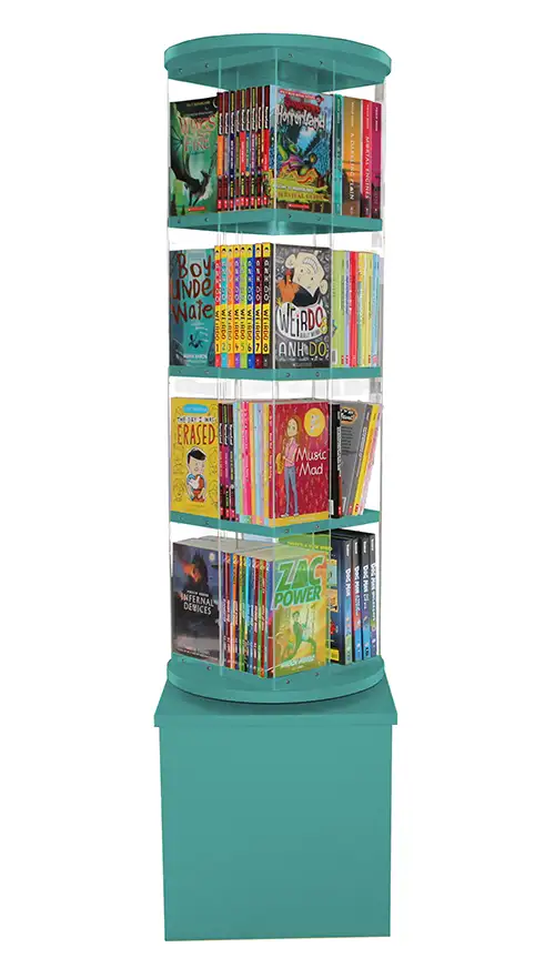 2594 Library book display Spinner Teal