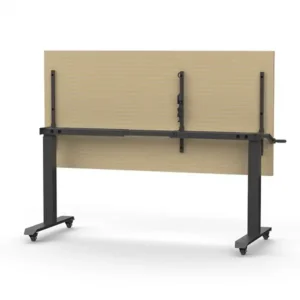 Boost Crank Flip Top Table Black Frame Oak Top Storage