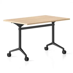 Typhoon Flip Table Nat Oak Top All Black Frame