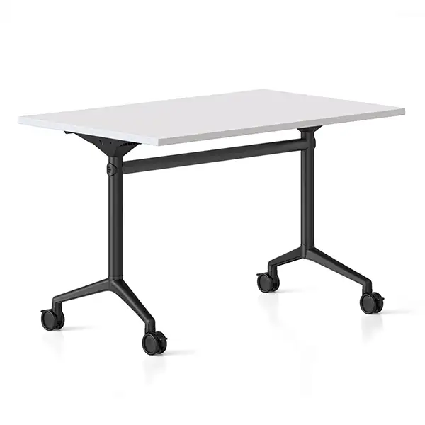 Typhoon Flip Table Nat White Top All Black Frame